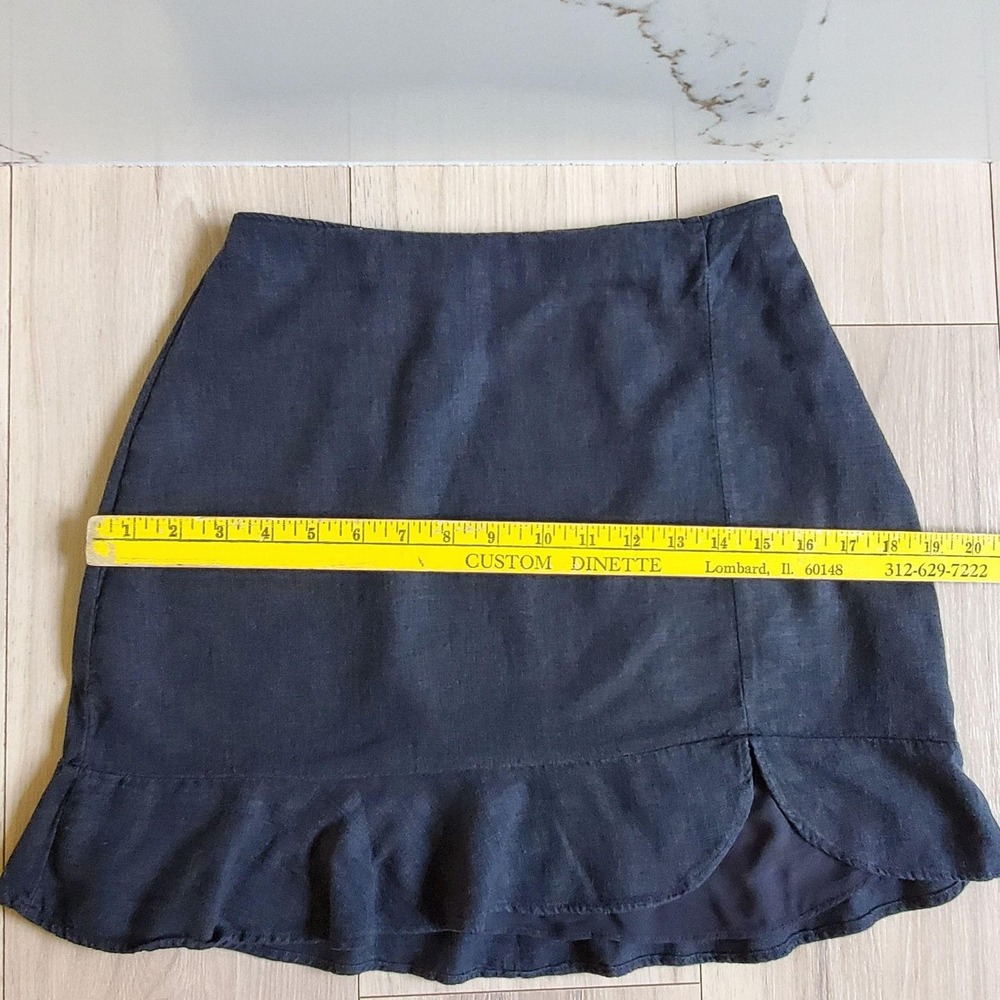 Abercrombie & Fitch Skirt Womens XS Black Ruffle Hem A-Line Short Mini Casual - Picture 6 of 7